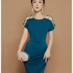 Đầm ôm vai hở lai đắp chéo - 2599 — ảnh 1 Đầm ôm vai hở lai đắp chéo - 2599, ảnh 1