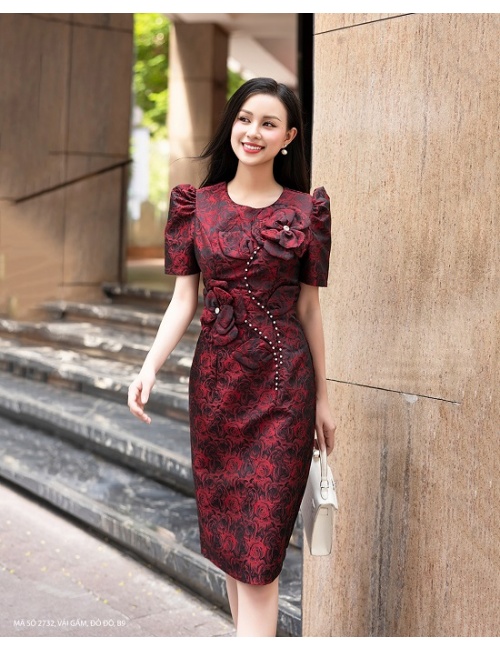 Đầm ôm hoa nổi sang trọng - 2732 — ảnh 2 Đầm ôm hoa nổi sang trọng - 2732, ảnh 2