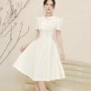 Đầm xòe cổ sen tay dún duyên dáng - 2733, ảnh 2